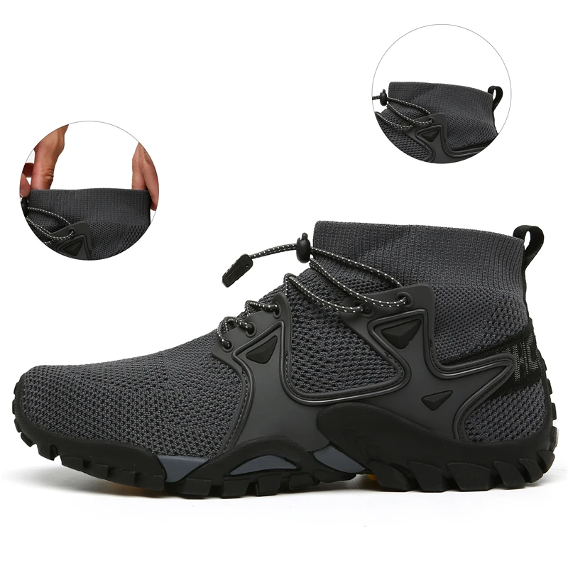 New Mesh Breathable Hiking Shoes Size 36-47 Mens Sneakers Outdoor Trail Trekking Mountain Climbing Sports Shoes for Male Summer