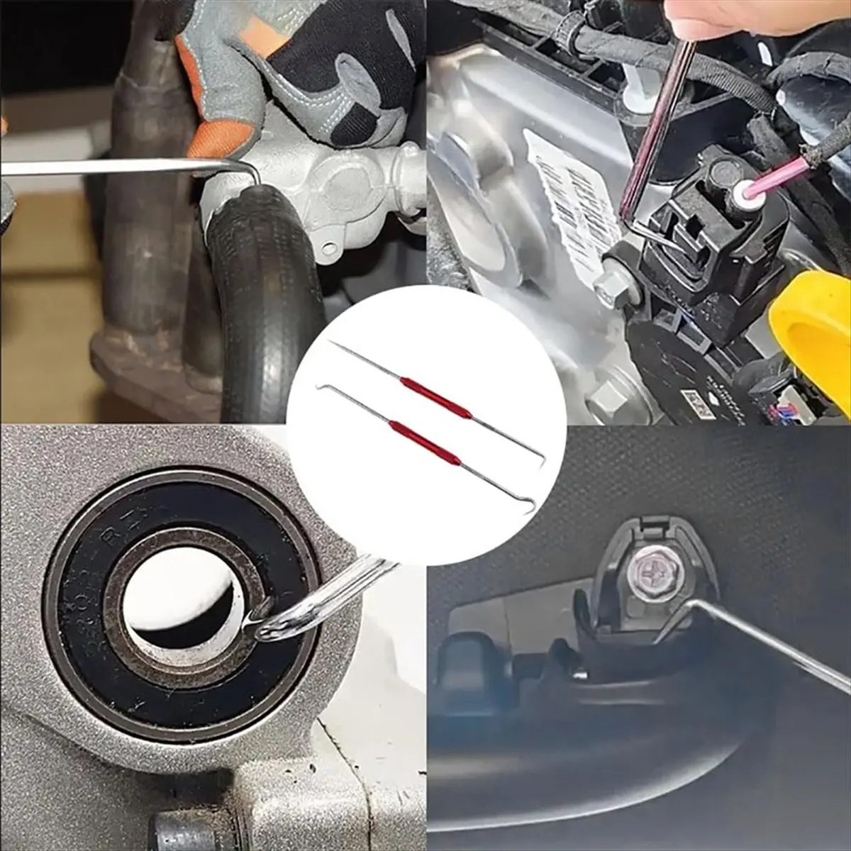 A72P Double Pointed Metal Hook and Pick Set 45 Degrees 90 Degrees Pointed Mark Tool for Carpenter