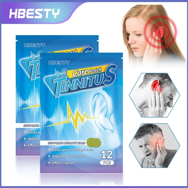 HBESTY Relaxing Ear Patch Portable Tinnitus Treatment Patch Prevent Vomitng Improve Listening Anti Headache Ear Ringing Patch