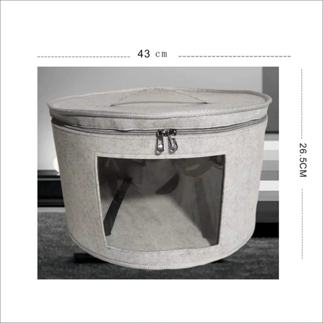 Hat Box Organizer Round Travel Hat Boxes Foldable Hat Storage Bag with Dustproof Lid Large Hat Storage Box Hat Boxes D