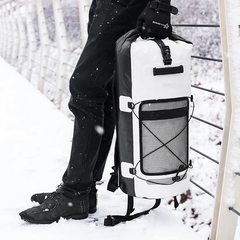 Waterproof Backpack: Fully sealed, waterproof for river-wading and rafting, providing peace of mind and protection.