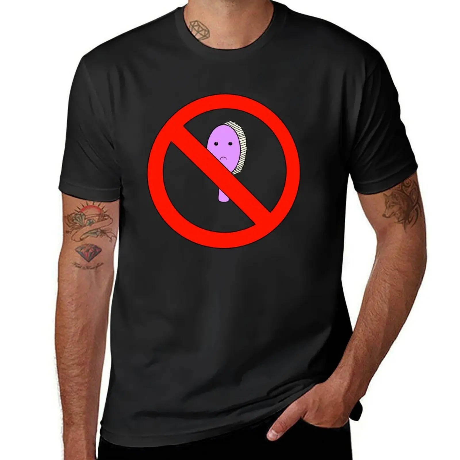 No Hair Brush Allowed! - White Version T-Shirt funnys plain t shirt men