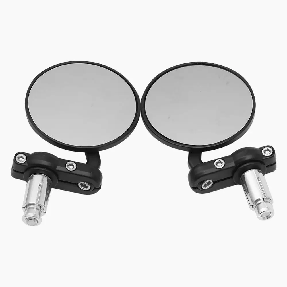 2pcs Motorcycle Mirror Round Bar End Convex Handle Bars for SUZUKI S HAYABUSA GSXR1300 M DL650 V-STROM