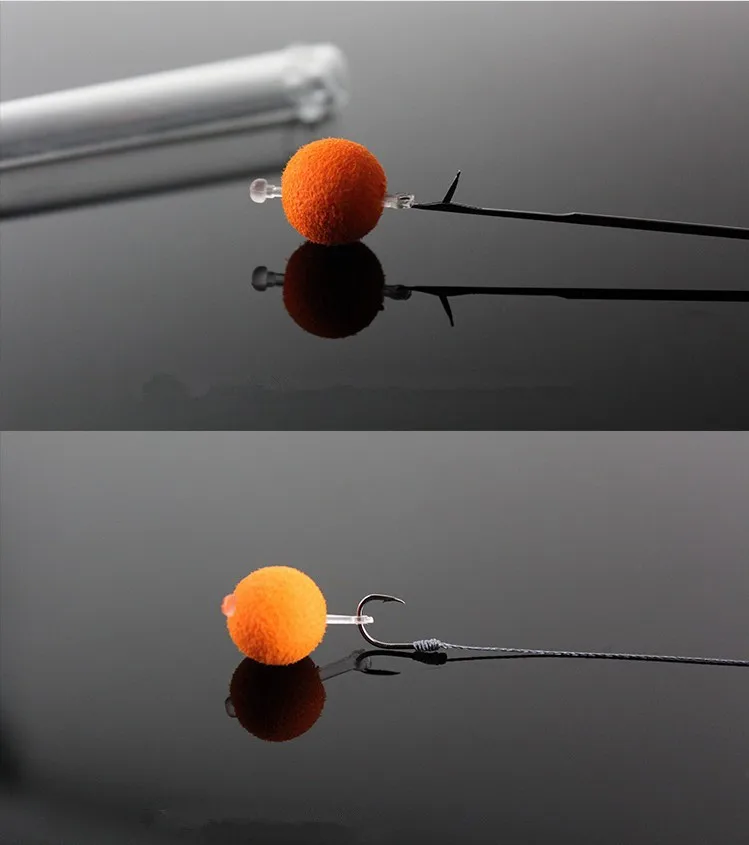 120Pcs/5Sheet Carp Fishing Hair Rig  Bait Stop Pop Up  Stoppers Clear Color Boilie Inserts  Tools