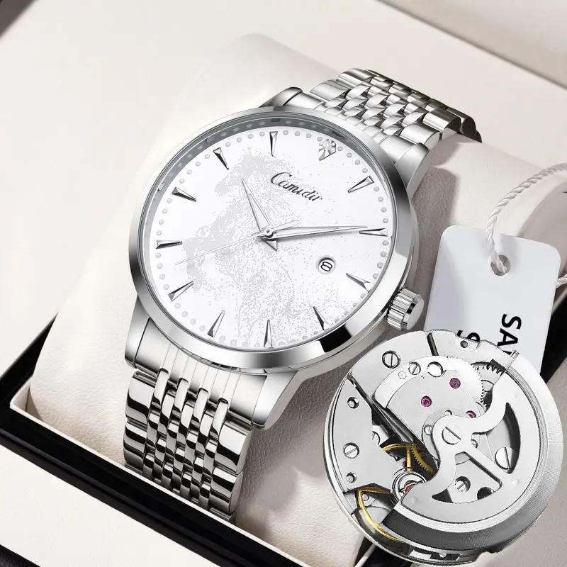 Men's Quartz Watch Luminous Hollow Calendar Waterproof Male Business Trendy Watch for Daily Wear Office Outdoor Activitie