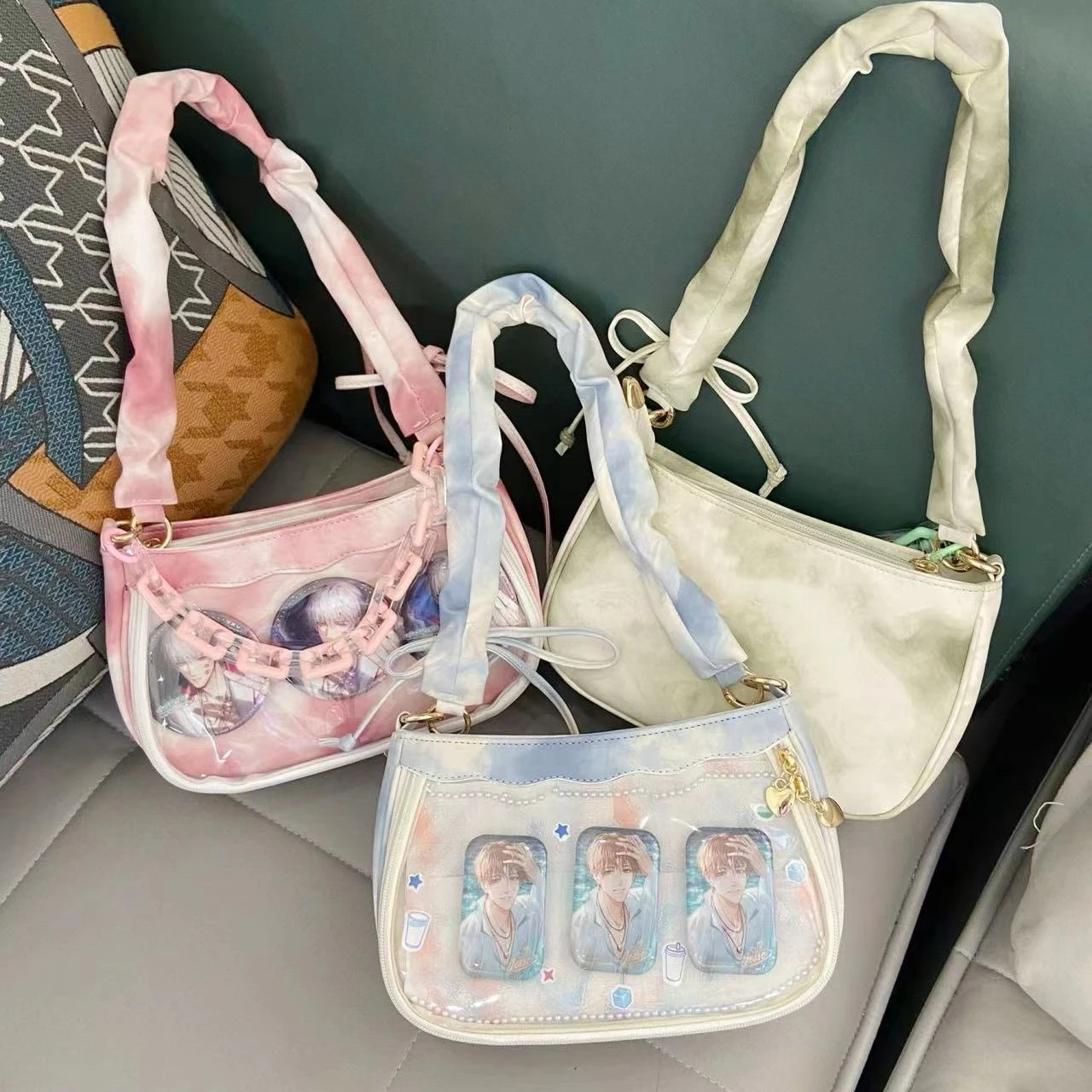 

gradual change color Backpack Square Ita Bags Womens Jk Uniform Black Messenger Bag Ladies Sweet Lolita Shoulder Bags Bolso