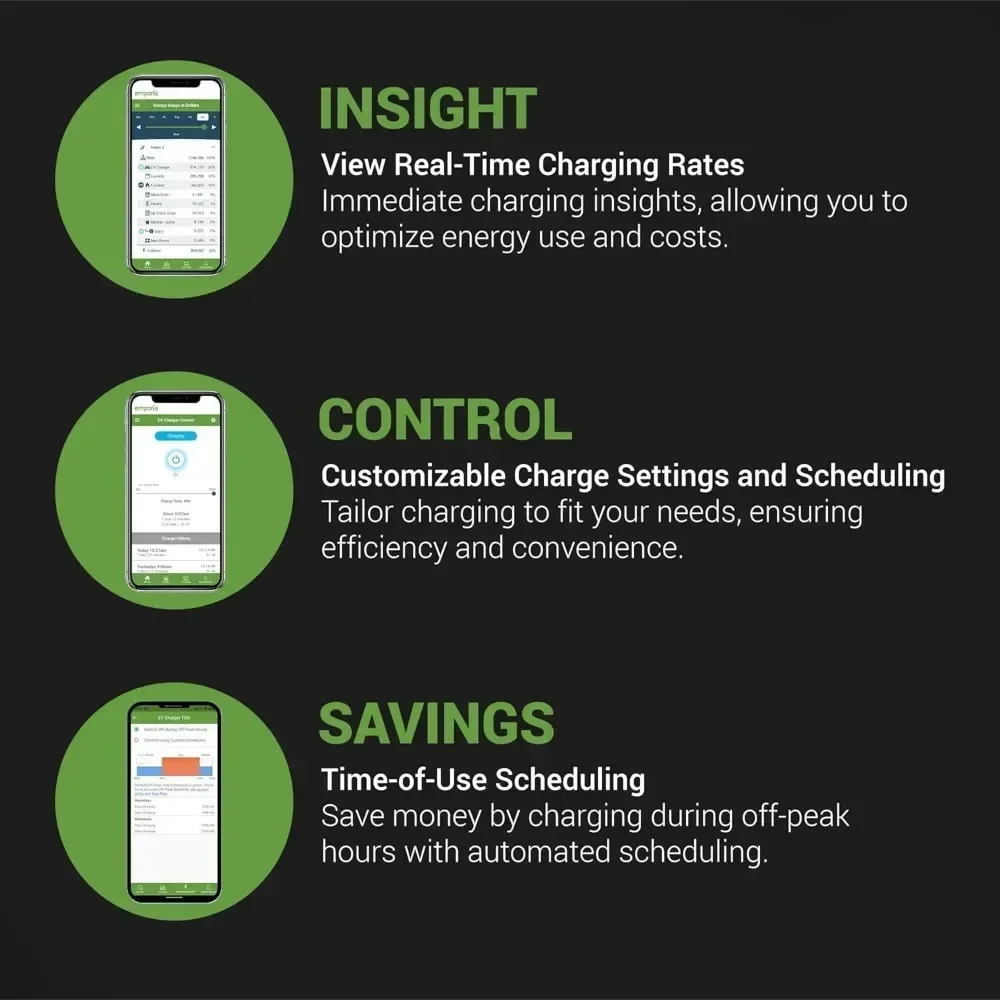 شاحن EV جديد المستوى 2 مع موصل J1772 240 فولت محطة شحن السيارة الكهربائية المزودة بتقنية WiFi، كابل بطول 25 قدمًا، أبيض