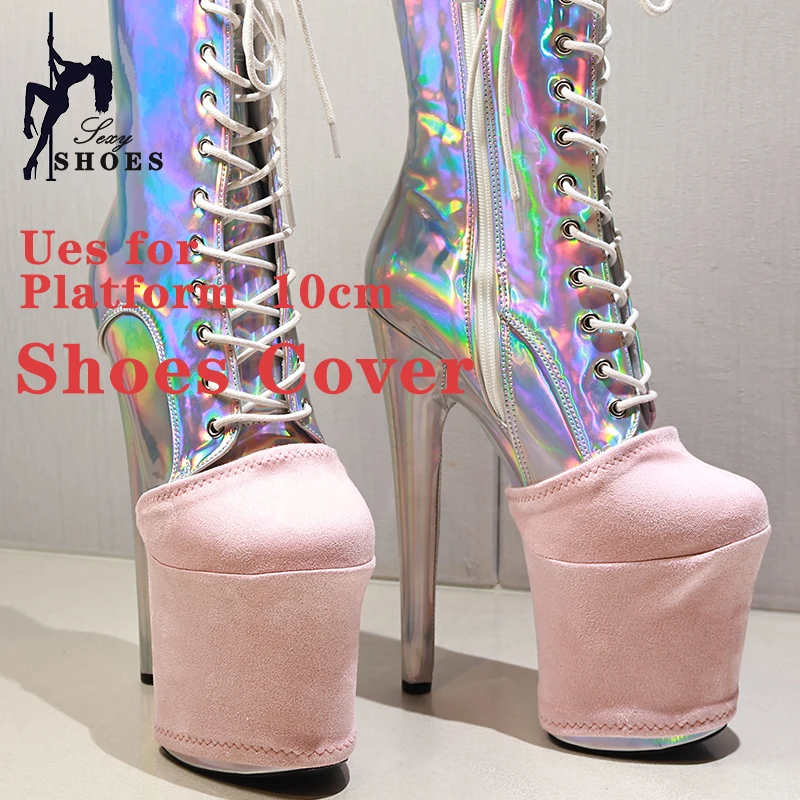 Dedicated Suede Shoes Cover Platform 10CM Shoes Protectors Cover Pole Dance Training Wear-Resist Shoes Cover Customizable Length