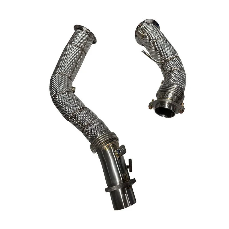 

For Bmw M3 M4 F87 M2 Competition High Flow Turbo Back Exhaust System with Heat Wrapped Stainless Steel Downpipes 3.0L 1 Piece