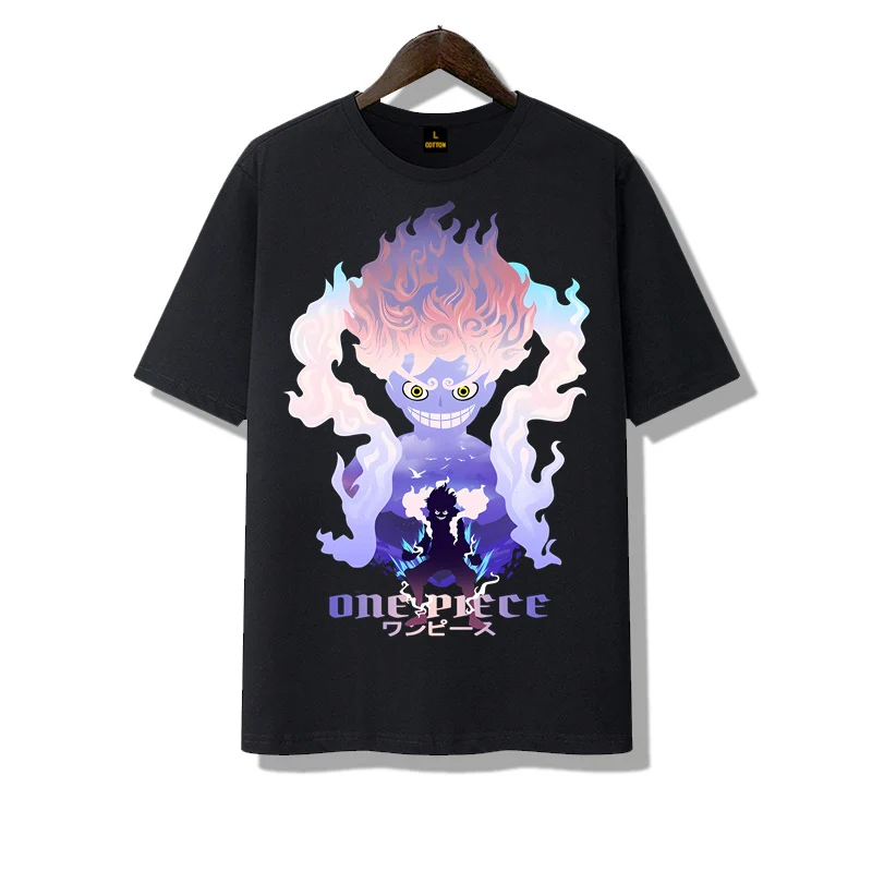 Cartoon Men's T Shirt Anime 3d Prints Casual Short Sleeve Tees Street Fashion MINISO One Piece T-Shirts Male Oversized Clothing