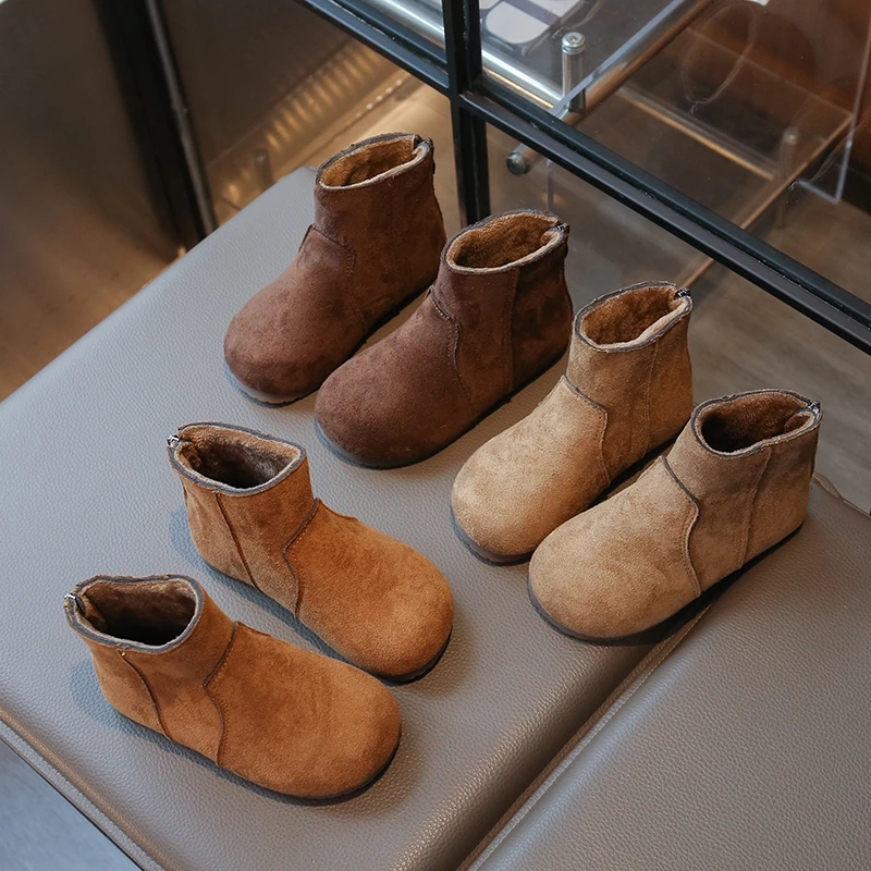 الخريف الشتاء طفل الفتيان الفتيات الثلوج الأحذية في الهواء الطلق الدافئة أفخم الأطفال أحذية لينة وحيد المضادة للانزلاق أحذية الرضع طفل أطفال الأحذية