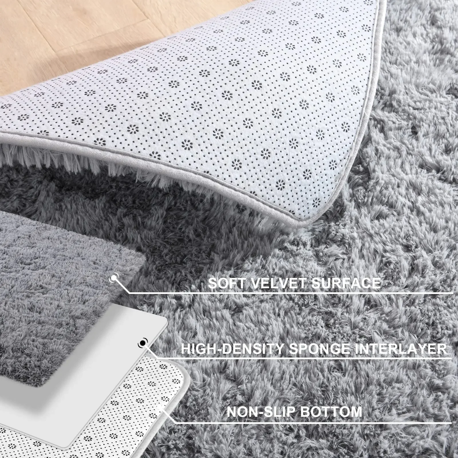 Nordic Ins Zijden Haar Tie-Dye Tapijt Moderne Eenvoudige Slaapkamer Bed Deken Huis Woonkamer Meisje Kamer Pluche Deken Vloermat