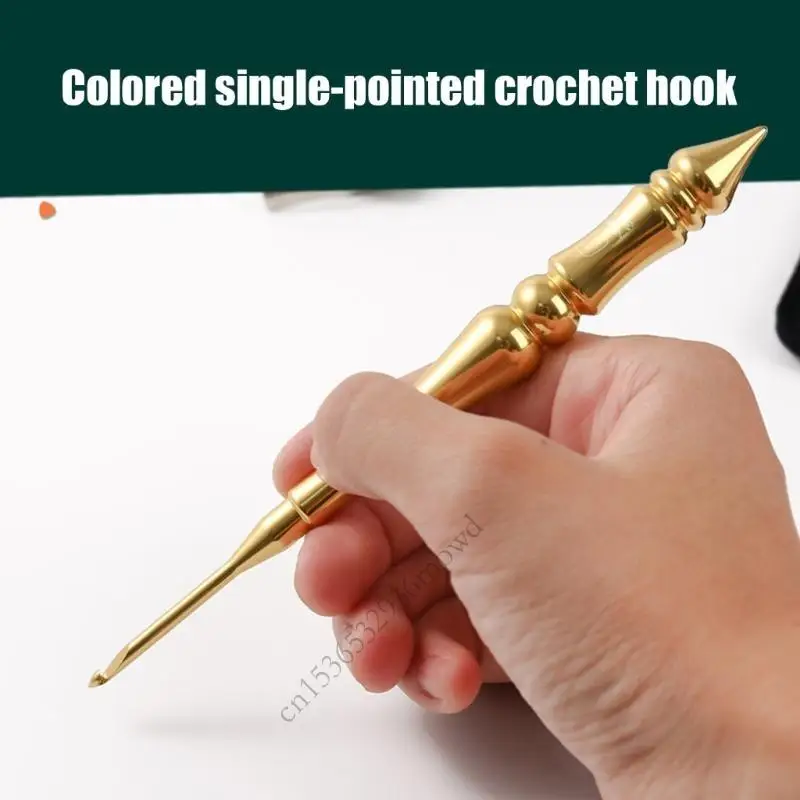 

K43D 8 шт. крючок из алюминиевого сплава эргономичная ручка крючок для вязания игла вязальный инструмент для начинающего 3,0 мм