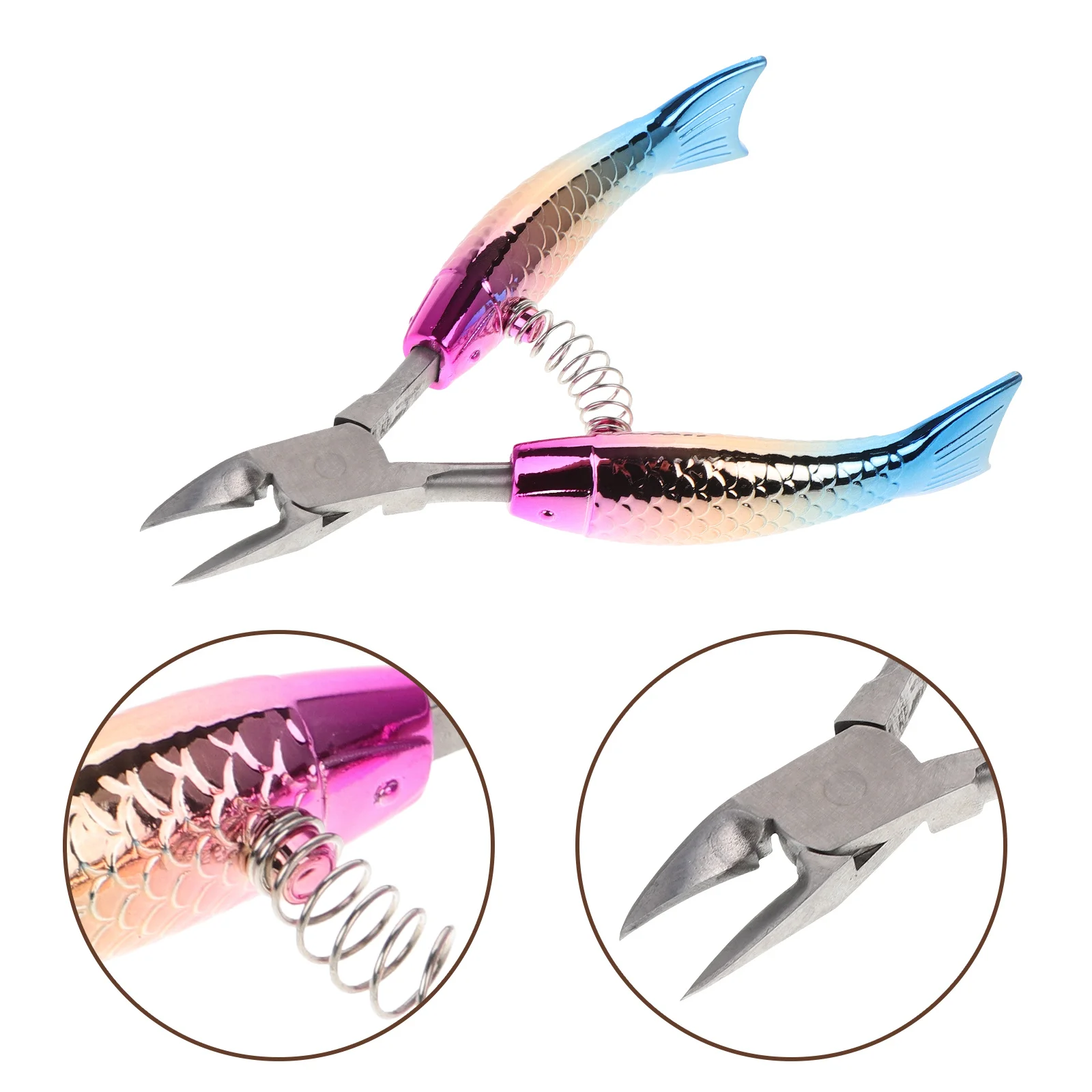 

Rainbow Cuticle Trimmer Stainless Steel Nail Art Tools Dead Skin Remover Cuticle Clipper Scissors Manicure Kit