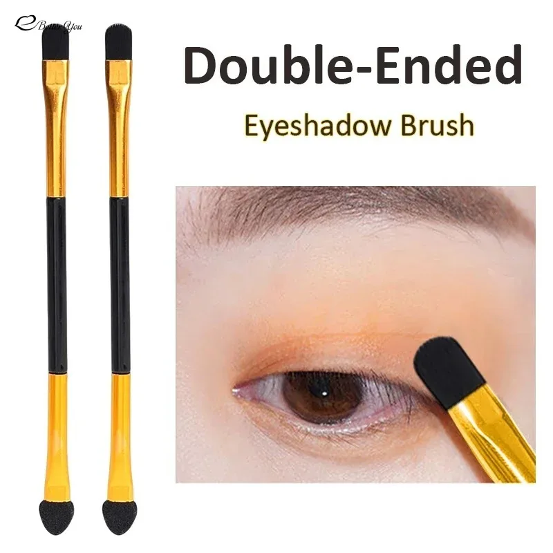 Double-Ended Eyeshadow Brush Professional Soft Sponge Head Artificial Fibre EyeShadow Makeup Brush Easy To Cover Beauty Cosmetic