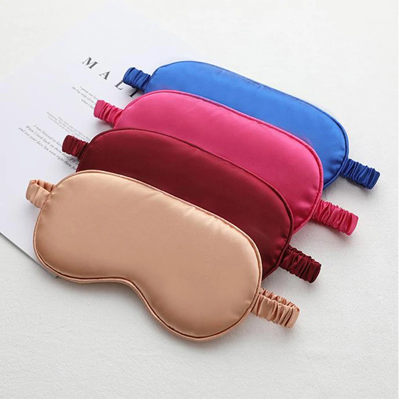 Silk EyePatches Double-Side Pure Silk Sleeping Eyepatch Health Sleep Shading Portable Travel Sleeping Eye Reduce Eye Fatigue