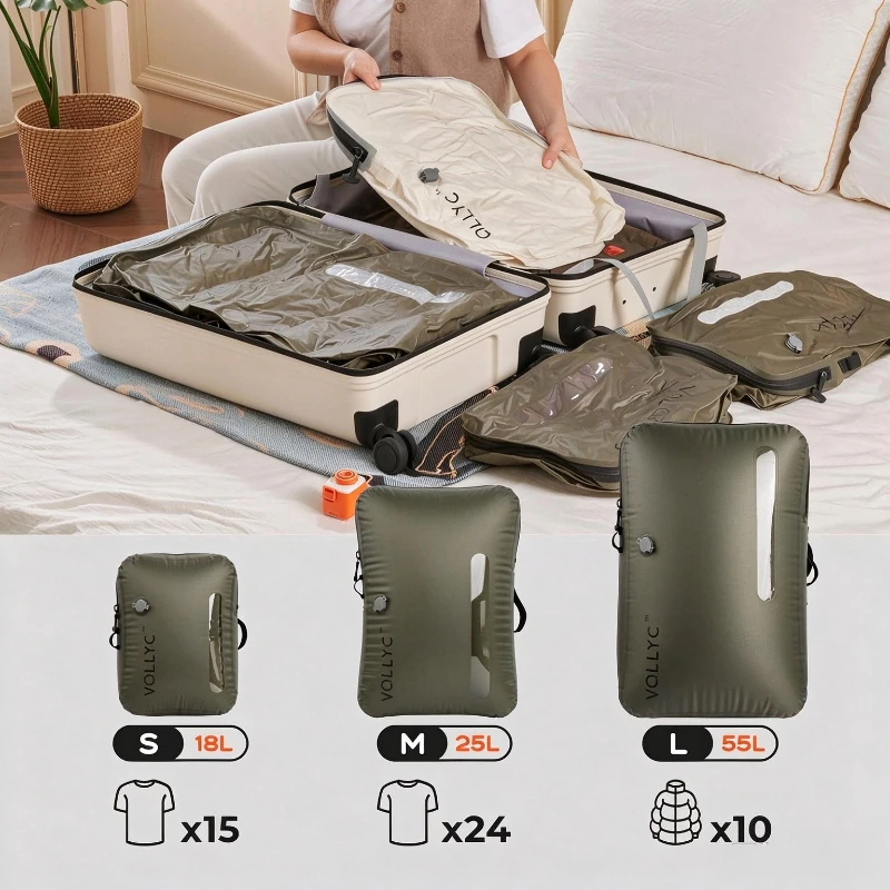 TPU Vacuum Compression Bag Waterproof Travel Storage Bag Portable Clothing Finishing Bags Moisture Proof Light Luggage Bags