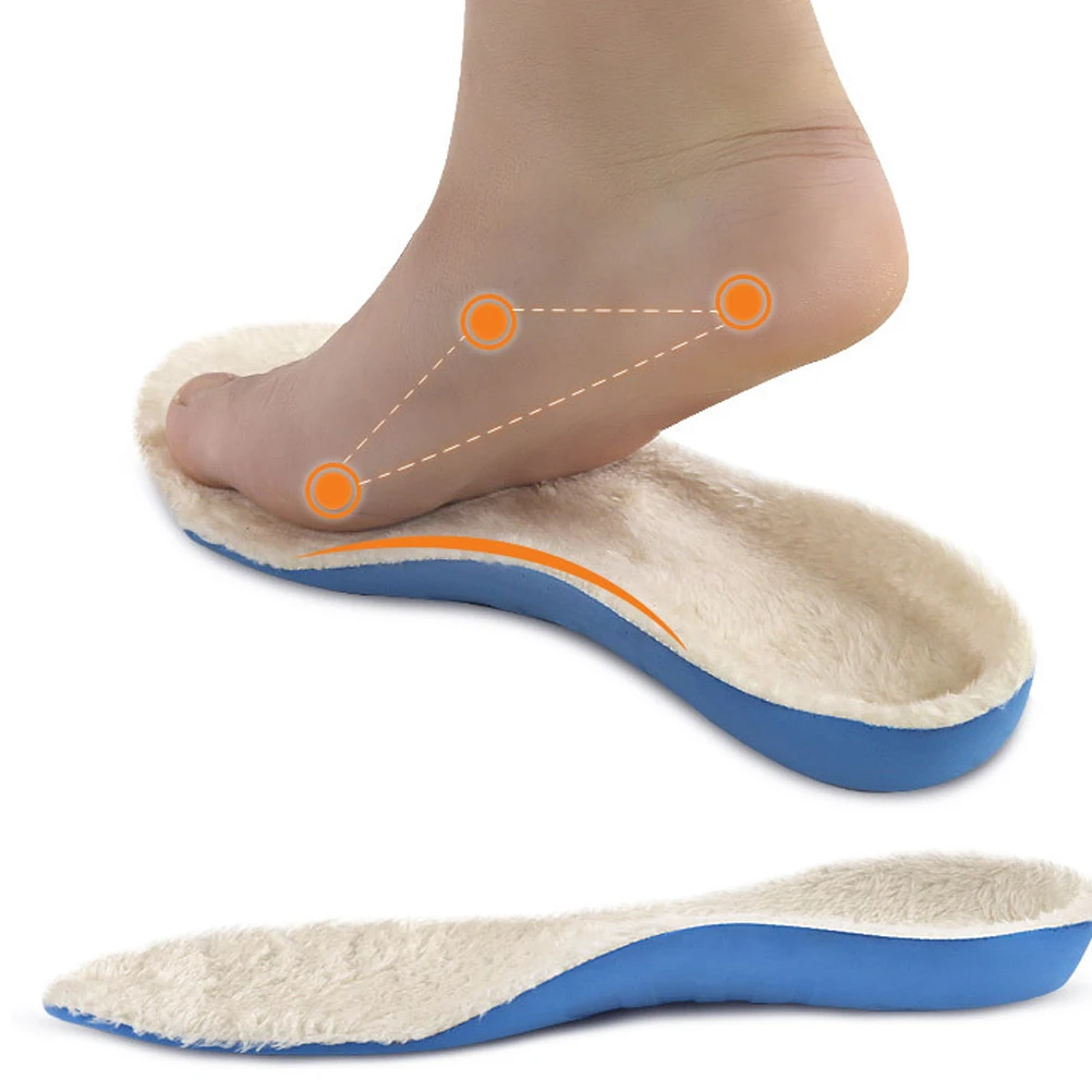 

Shock absorbing Heating Foot Pads Taller Insoles Arch Support Cushion Winter Warm Absorption Walking Sneakers