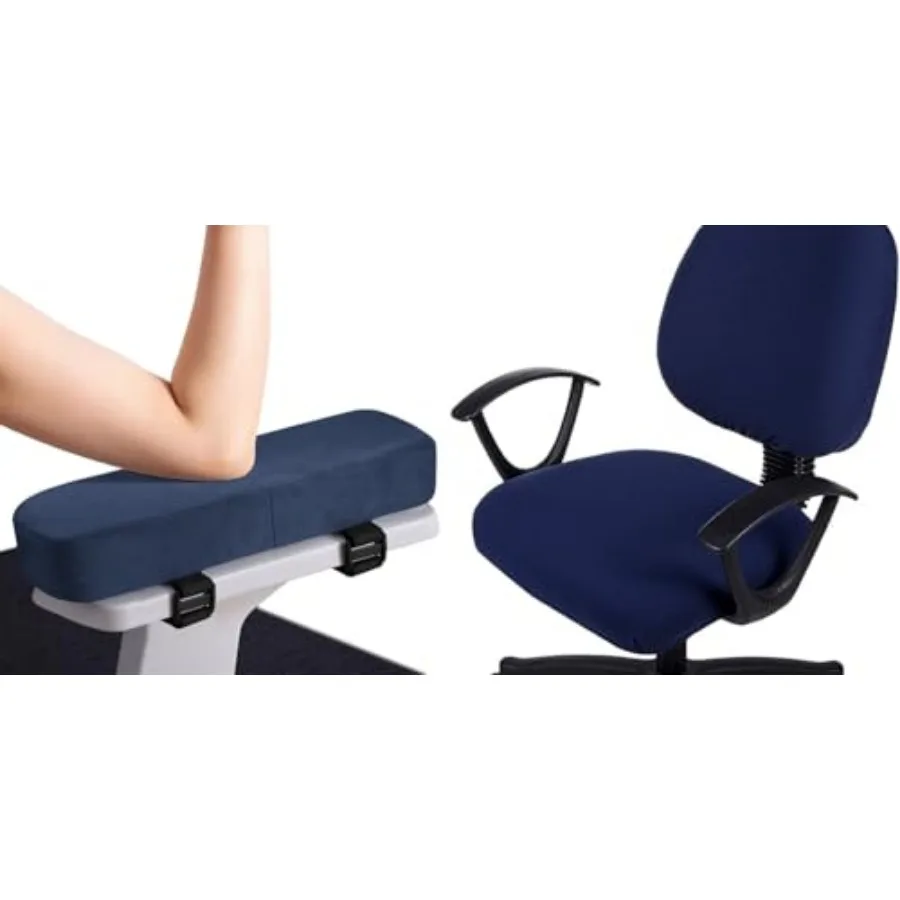

Ergonomic Office Chair Armrest Pads Navy Blue, Set of 2 Stretch Jacquard Office Computer Chair Seat Covers Navy Blue, Seat + Ba