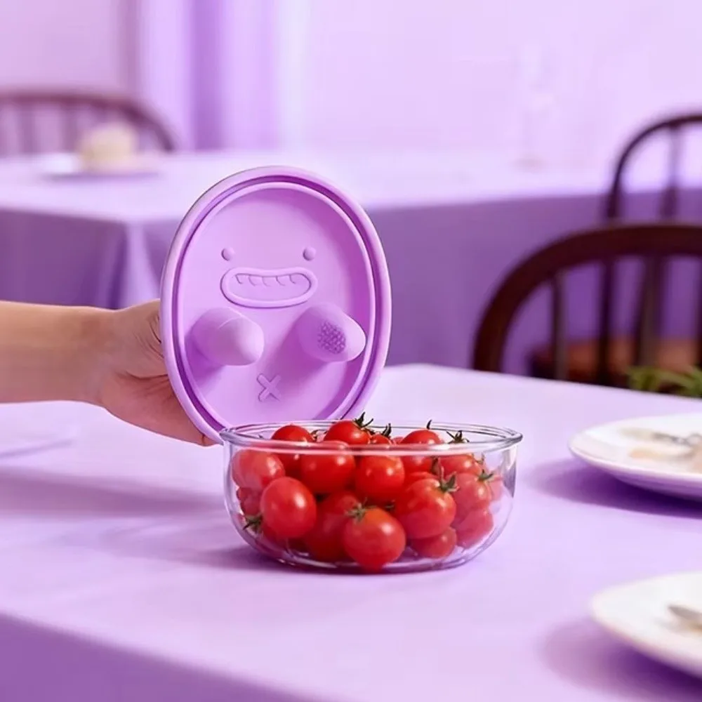 

Easy-to-clean Silicone Lid Snack Storage Box Leak-Proof Multifunctional Lunch Box Reusable No-Mess Food Container Office