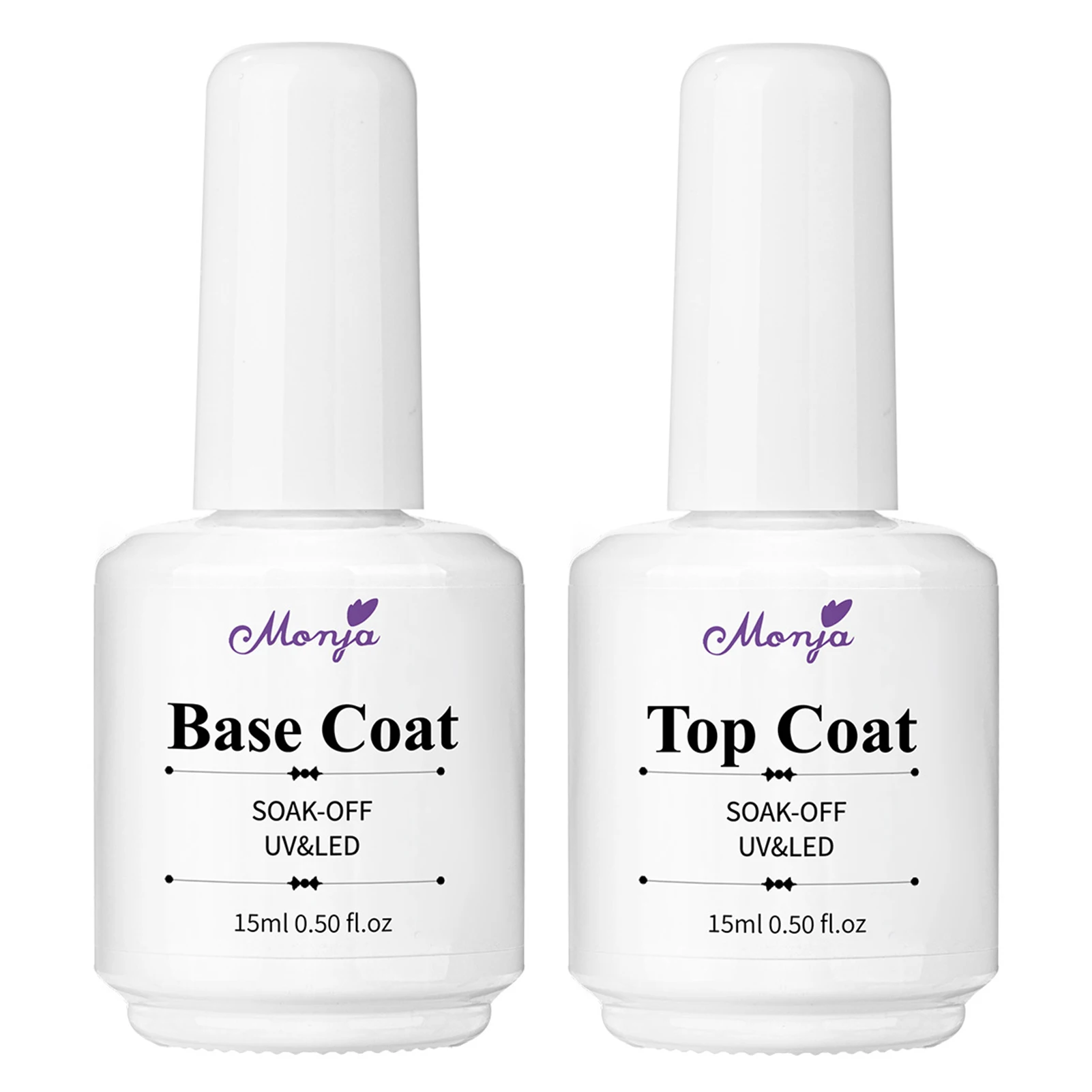 Nail Art Base and Top Coat Nail Gel Long Lasting Gel Fast Dry Manicure Polish for Home DIY and Nail Salon