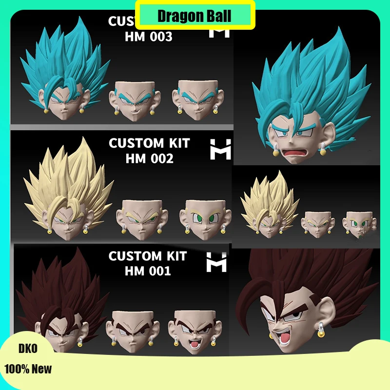 

HM Dragon Ball Head Accessories Vegetto Custom Kit Heads Accessories Headsculpt Action Figures Collectibles Toy Gift