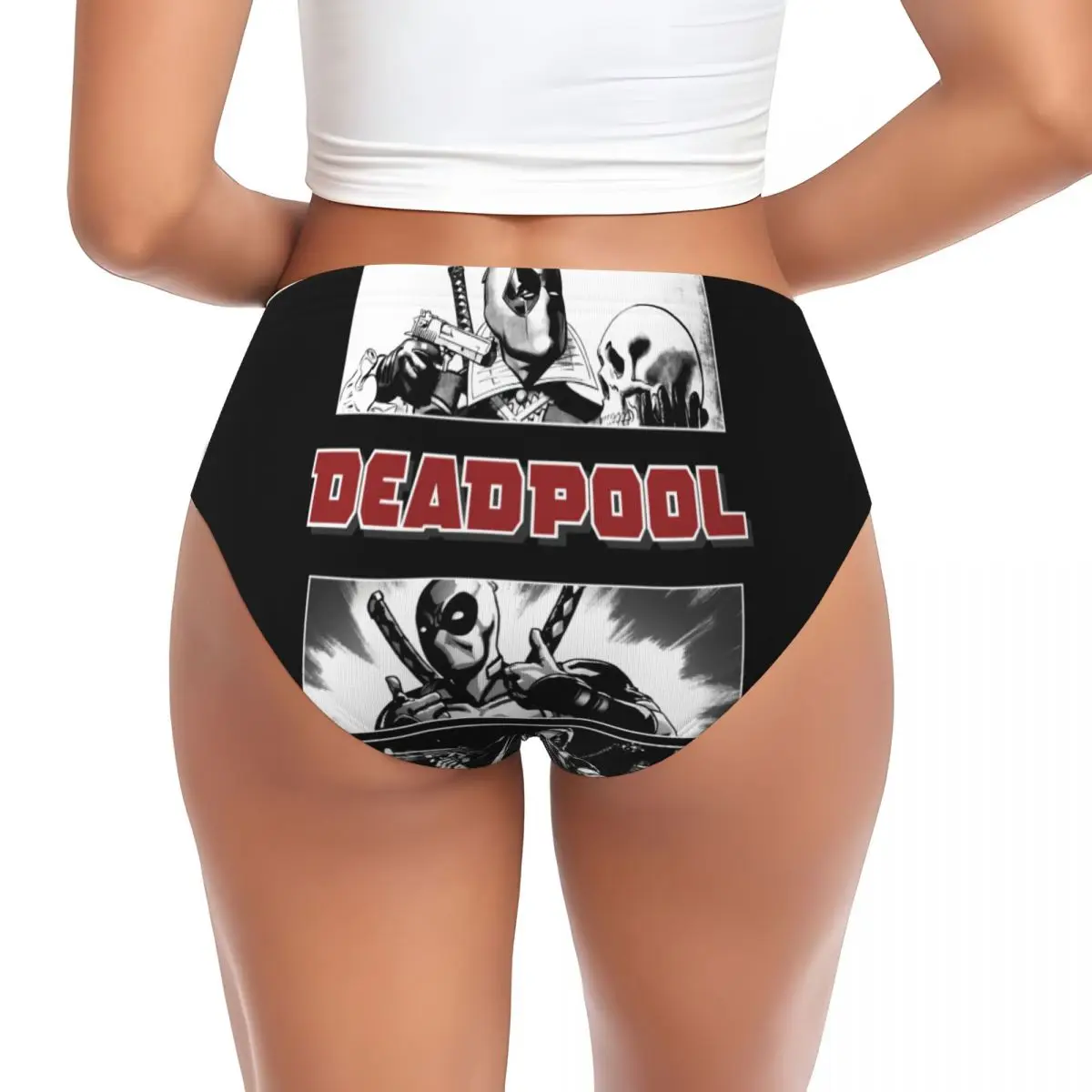 Aangepaste Vrouwen Deadpool Poëet Boxes Slipje Stretch Slips Ondergoed