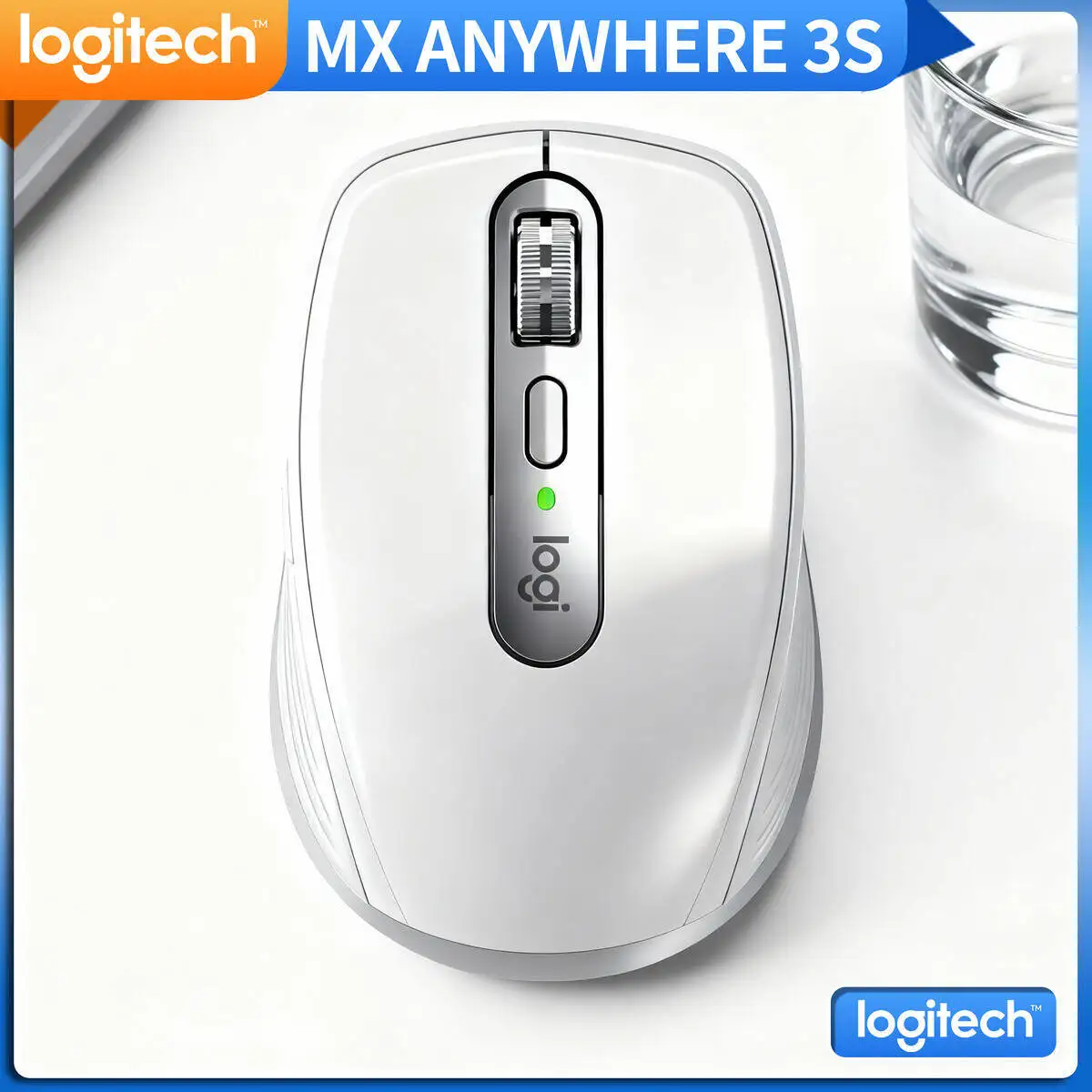 

Logitech MX Anywhere 3S Compact Wireless Mouse 7 Custom Buttons Long Battery Life Dual Mode for Business Office