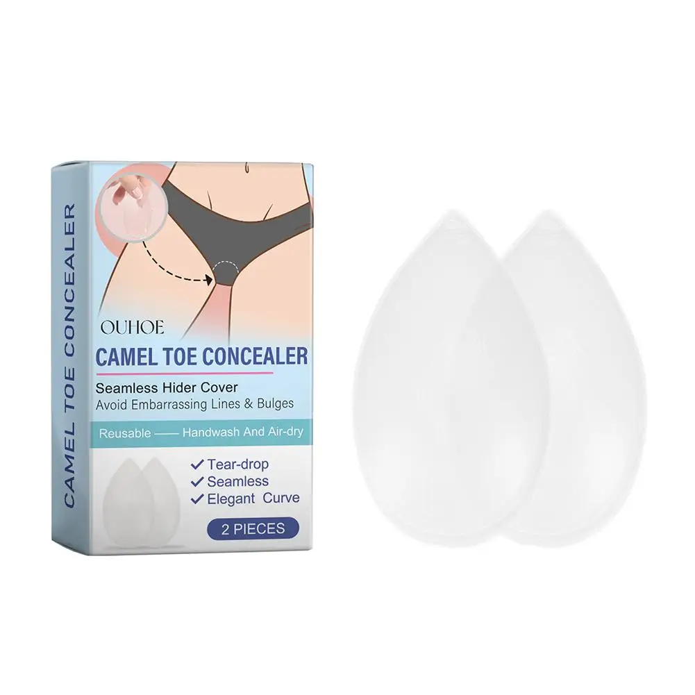 Camel Toe Concealer berperekat, set stik silikon antikeriput penghilang bantalan silikon tidak terlihat privasi V1H1