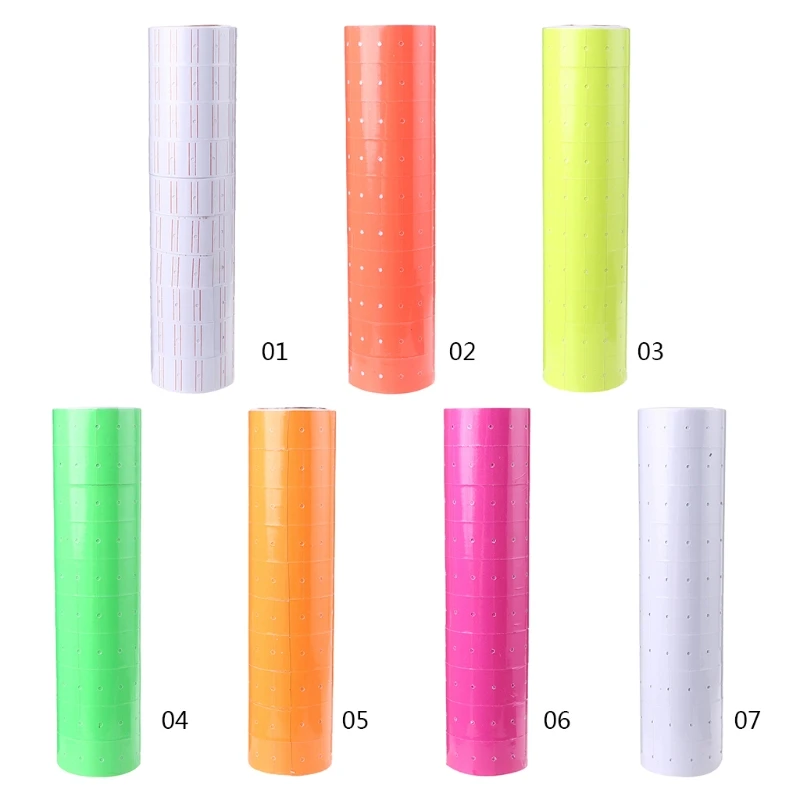 10 Rolls Price Tag Label Sticker Rolls for Pricing Label for gun MX5500 Shop Price Label 24BB