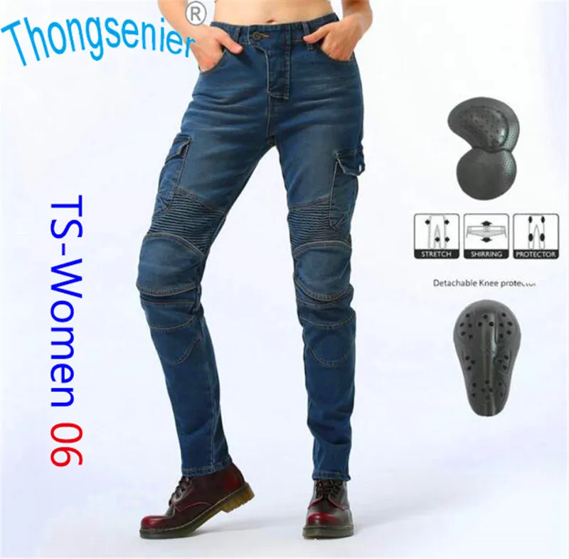 

2022 NEW Women's Motorcycle Pants Motorcycle Jeans Motorcycle Racing with Riding Protective Gear Casual Pants