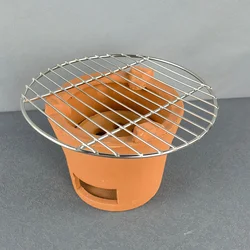 22Cm Round Stainless Steel Barbecue Mesh Double Rod Flat Grill Net Wear Resistant Bbq Grilling Mat Outdoor Indoor Metal Utensils