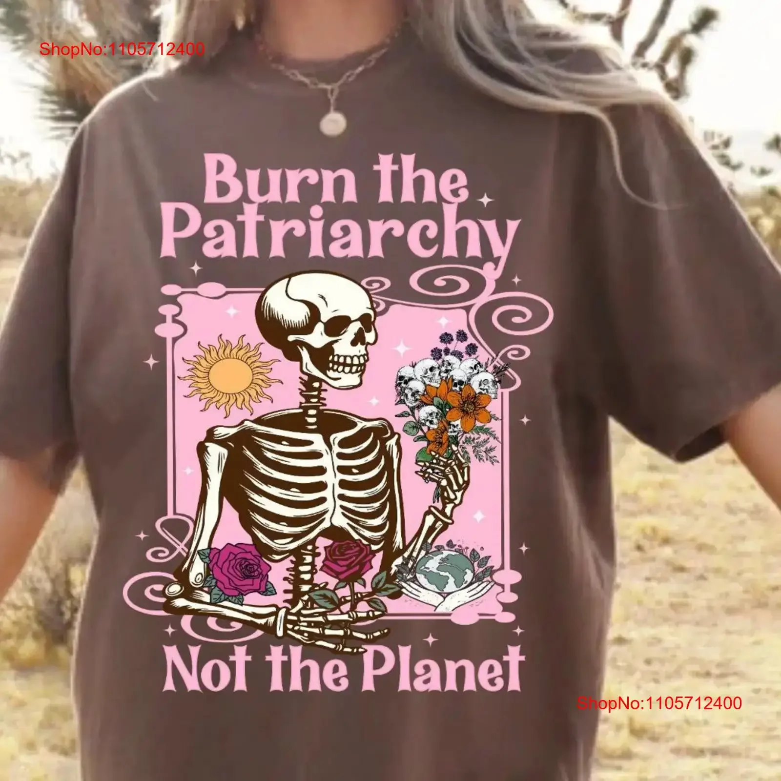 Burn the patriarchy not planet Funny feminist meme T Shirt liberal Women's right tee Pro Roe Girl power vintage Washed