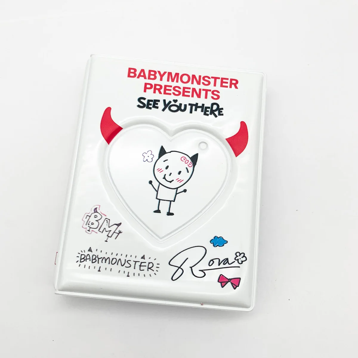 KPOP BABYMONSTER Cute Cartoon Card Binders ASA Ahyeon Ruka Rami Photocards Holder Protective 16P Cards Album Fans Collectibles