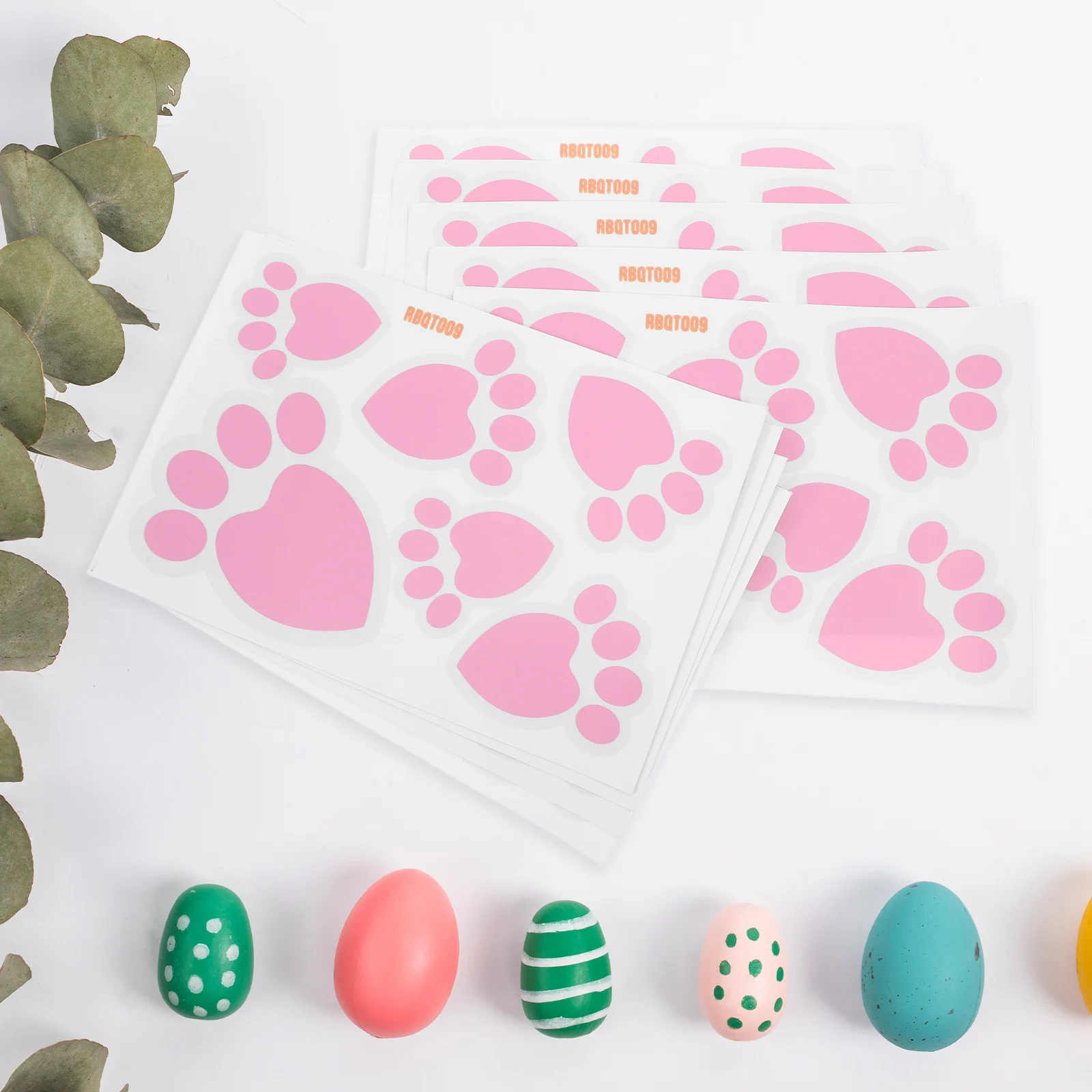 

Rabbit Footprints Stickers Easter Bunny Floor Wall Decor PVC Clings Party Decals Footprint Paw Print Sticker Window Cling Craft
