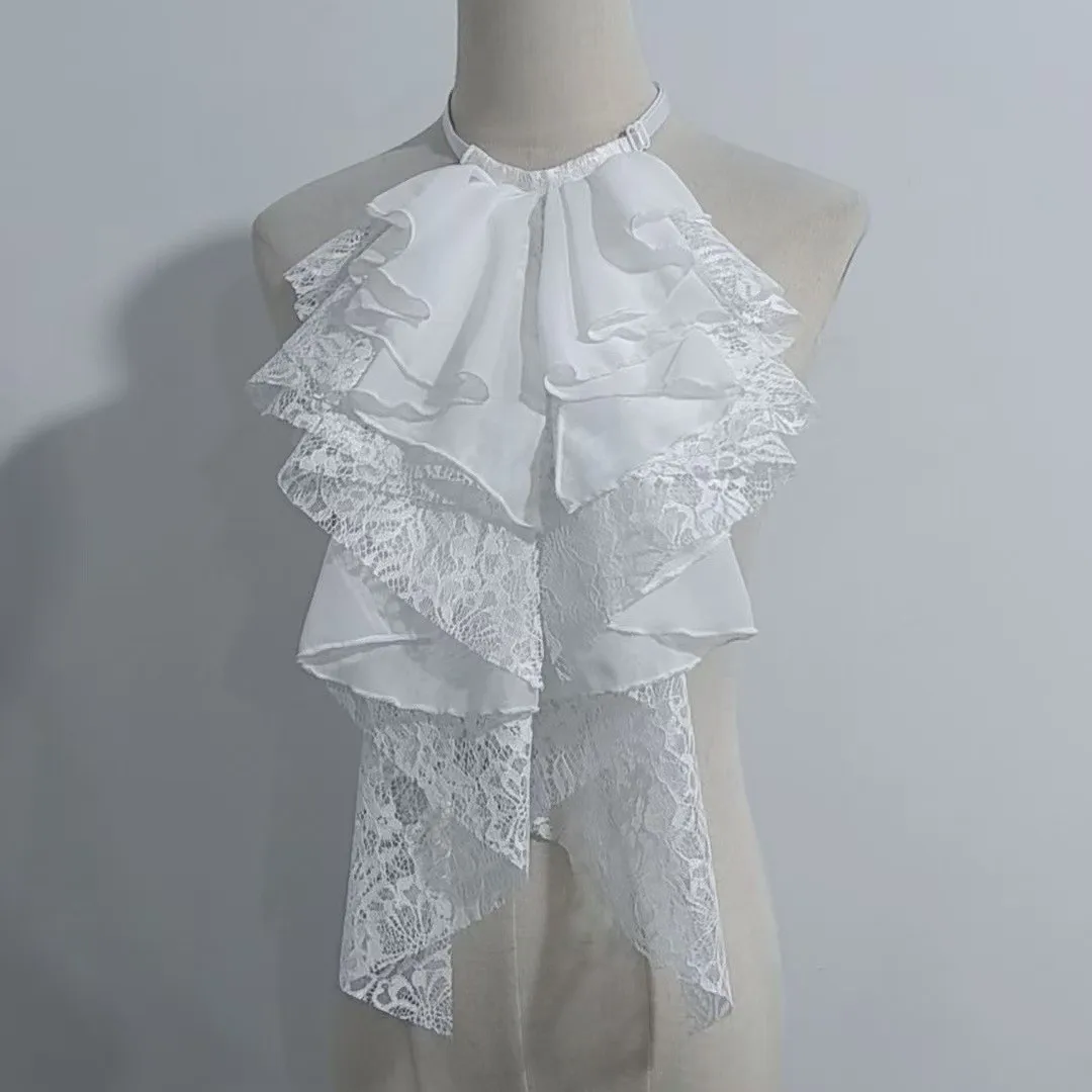 

Кружевной накладной воротник, кукольный воротник в викторианском стиле, воротник с рюшами во французском стиле ретро