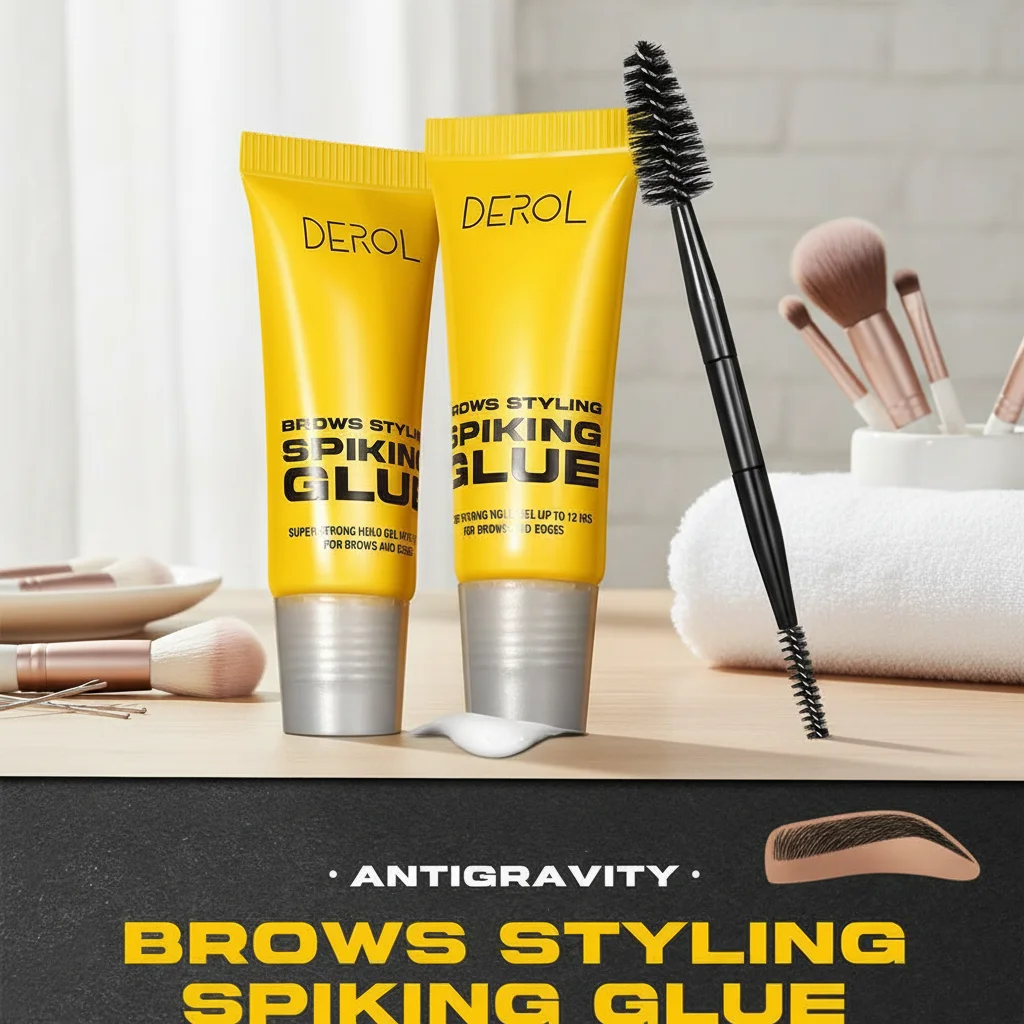 3D 眉毛スタイリングジェル デュアルエンドブラシ付き 透明なフィルム形成 長時間持続するホールド眉毛ワックス セッティングリフティングジェル