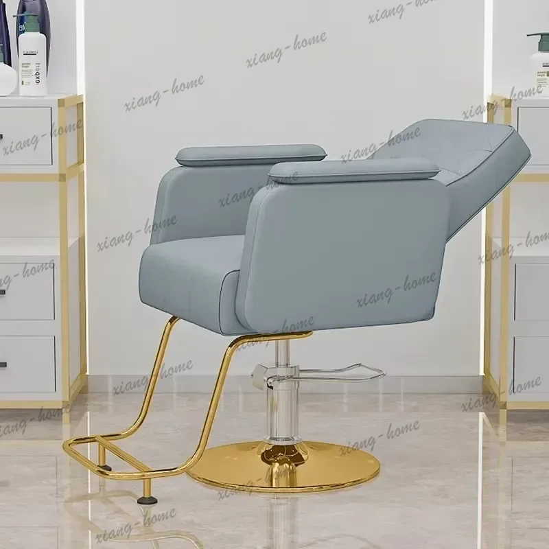 LJY Trendy Luxury Barber Chair Simple Modern Esthetics Design Barber Chair Comfortable Nordic Silla Barberia Commercial Furnitur