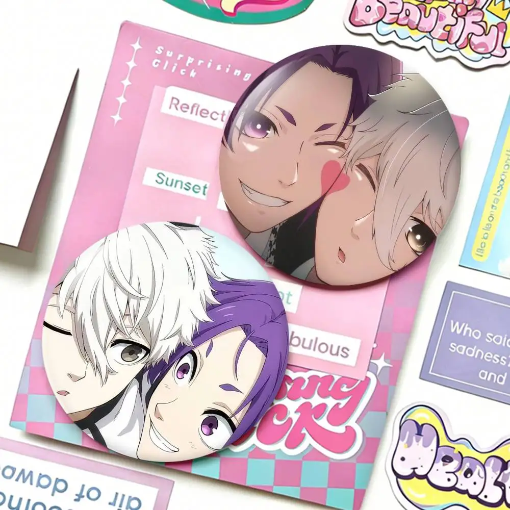 

S-Seishiro N-Nagi R-Reo M-Mikage NagiReo Laser Badge Creative Pins Brooch for Bag Clothes Hat Decor Gifts Fans Collect