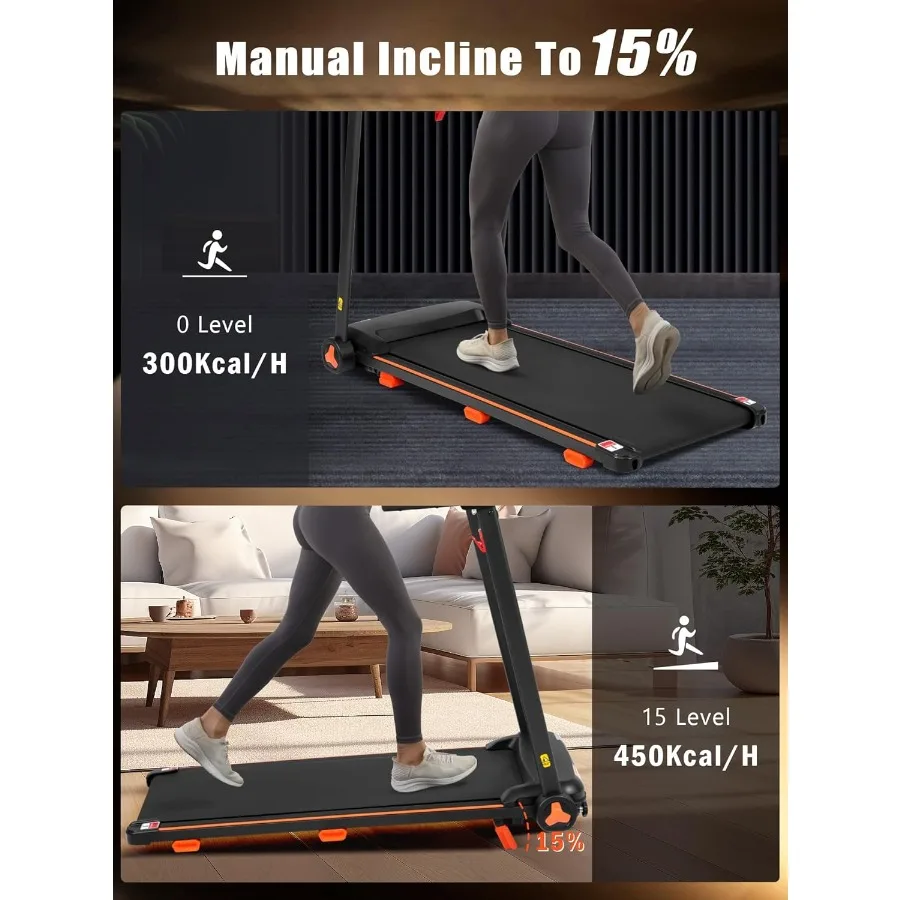 15 جهاز مشي مائل بمقبض 3 في 1 طواحين مشي محمولة للمنزل والمكتب مع سعة وزن 300 رطل