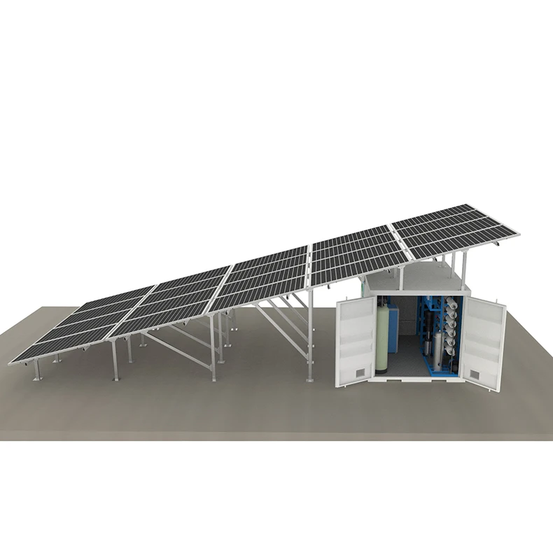 نظام تصفية المياه Everse Osmosis Ro تحت المغسلة 1TPH حاوية تعمل بالطاقة الشمسية نظام RO موزع المياه مع نظام Ro #6