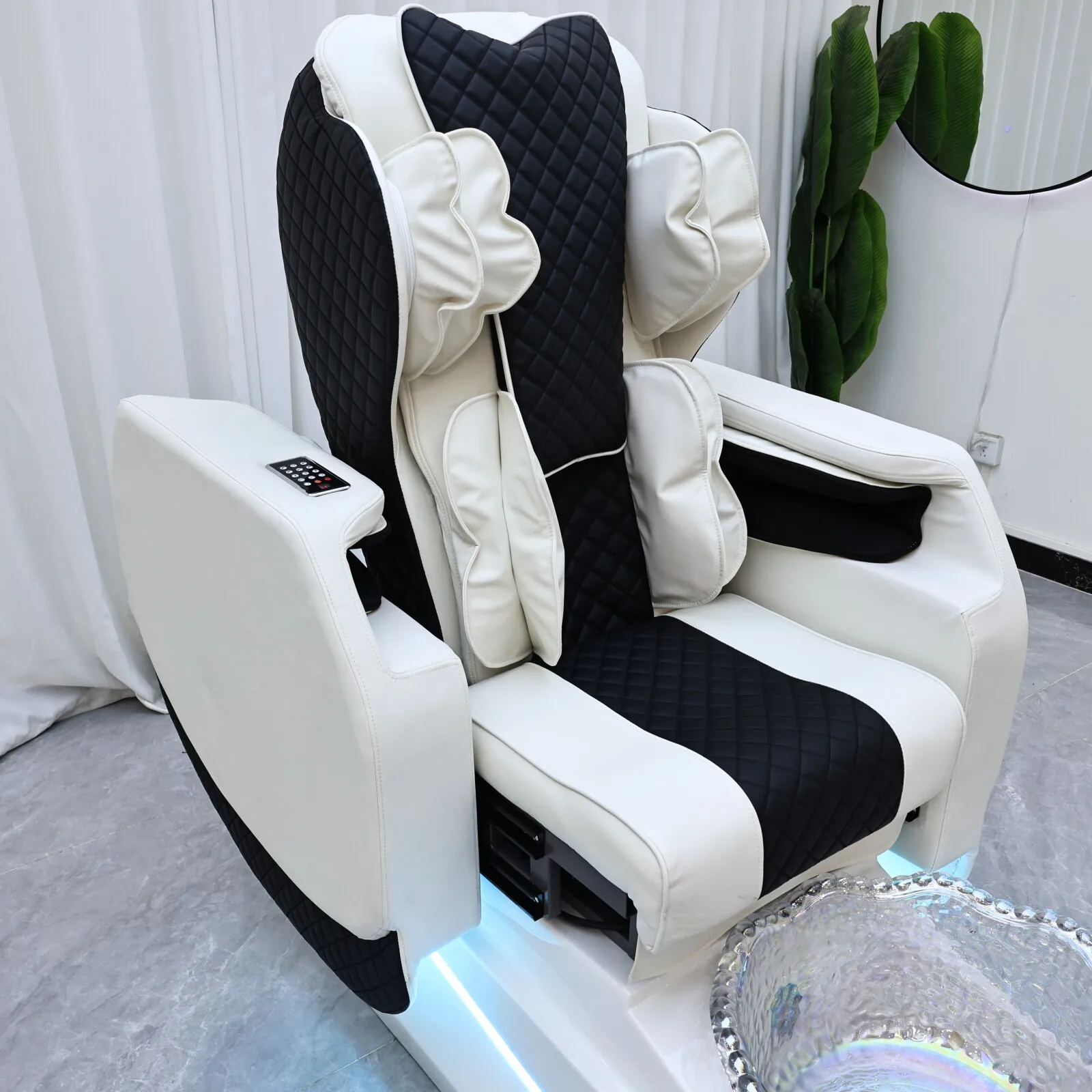 Hochwertiger Fußpflegestuhl, Exklusiver Fußpflegestuhl für Nagelstudios, Fußpflege-Massagesessel, Verstellbarer Fußbad-Therapiesessel – Detail 7
