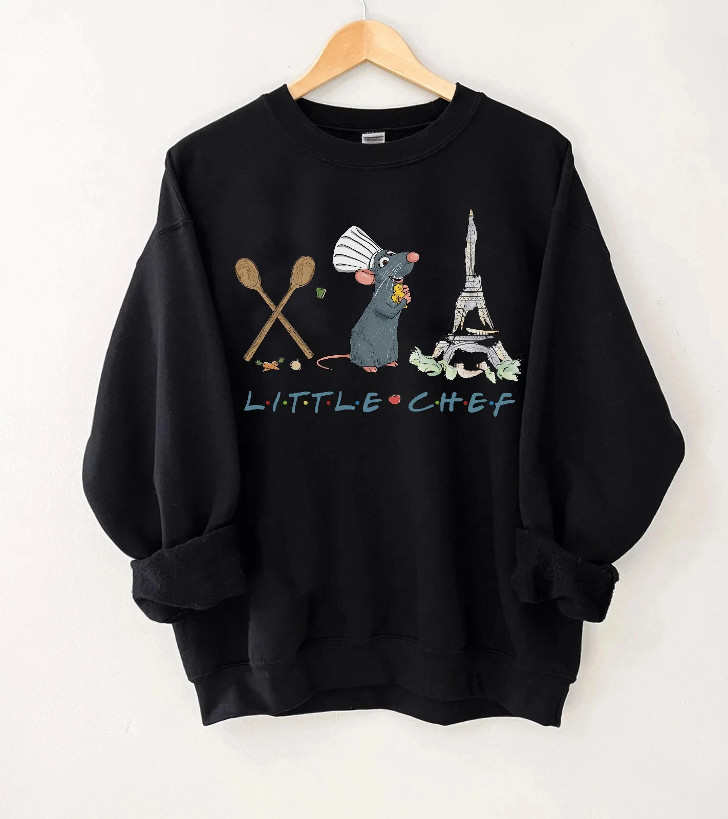 Disney ratatouille mickey mouse chef qualquer pessoa pode cozinhar unisex tripulação pescoço moletom de algodão outono/inverno nova temporada pulôver