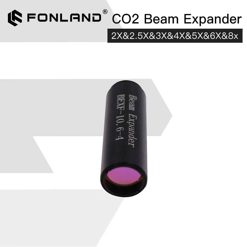 Imagem -05 - Fonland Laser Co2 10600nm Expansor de Feixe Laser 2x 2.5x 3x 4x 5x Galvanômetro Laser Marcação Lentes Óptica Feixe Expandir Peças