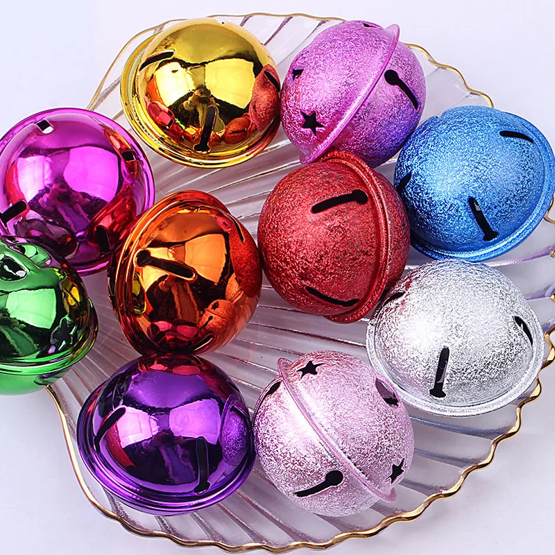 40mm duże dziury gwiazda Jingle Bells wisiorek matowy dzwon na przyjęcie festiwalowe boże narodzenie dekor w kształcie drzewa/DIY Craft obróżka dla zwierzęcia Ornament