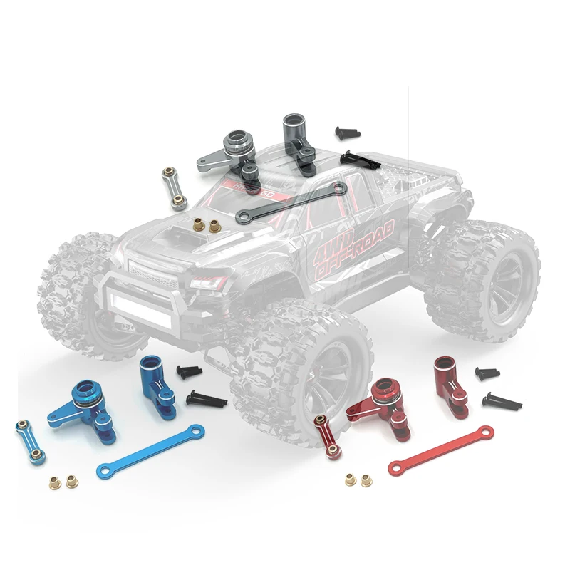 

MJX 10208 Little Monster Remote Control Car Parts Upgrade Steering Assembly Steering Gear Tie Rod 1/10 RC Car Upgrade Parts