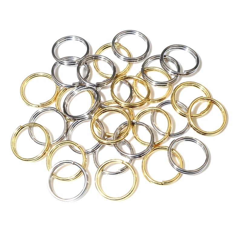 100 Stück/Lot 4-10mm Edelstahl-Spaltringe, offene Doppelschlaufen-Verbindungsringe für DIY-Bastelarbeiten und Schmuckherstellung – Detail 6