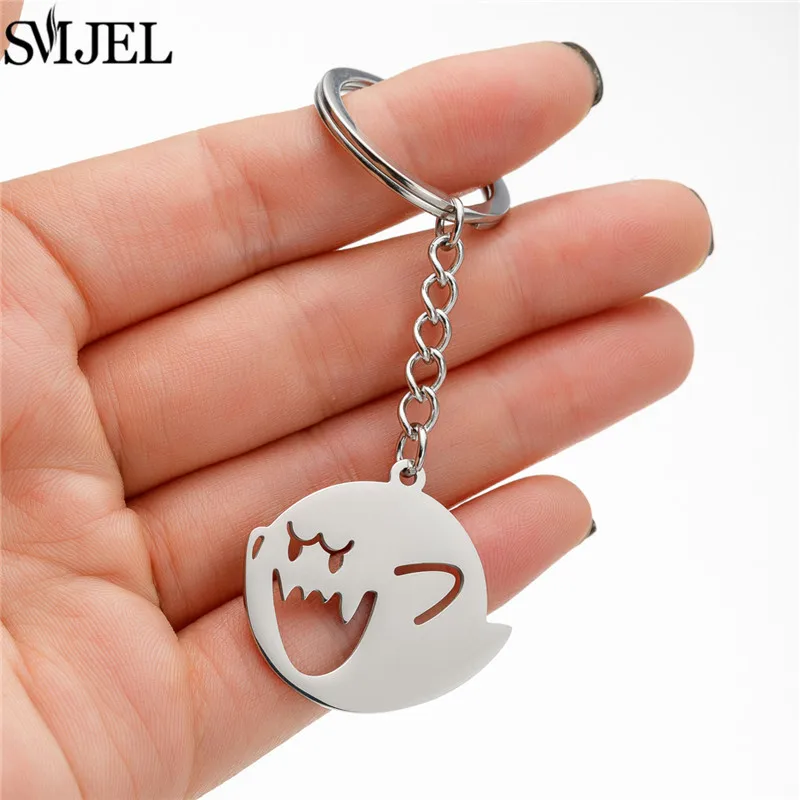 Funny Halloween Ghost Keychains Cartoon Skull Car Key Rings 