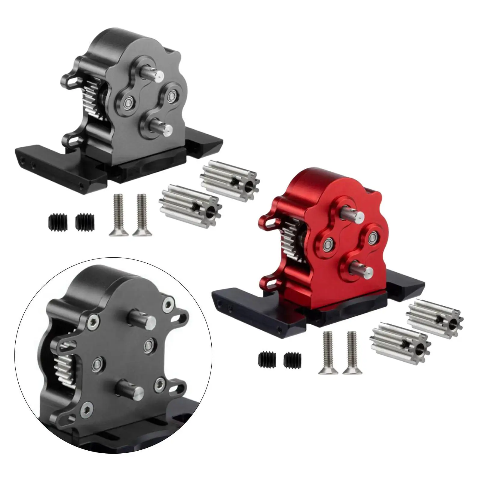 

RC Crawler Transmission Gearbox Heavy Duty Multiuse 1:10 Scale RC Lcg Transmission Gearbox for Remote Control Car Accessories