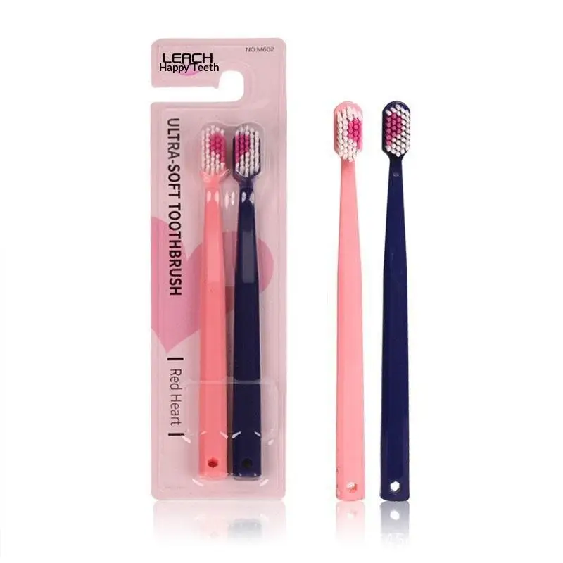 1 Pair Heart Shaped Couple Toothbrush Dental Care Adults Cleaning Toothbrushes Romantic New Couples Wedding Gift Daily Use